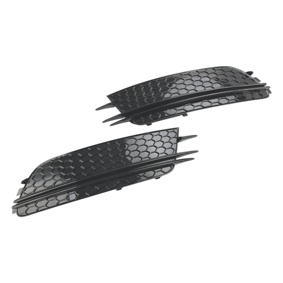 Audi 2012-2015 A6 C7 2 pezzi copertura fendinebbia anteriore lunetta griglia cromata nera