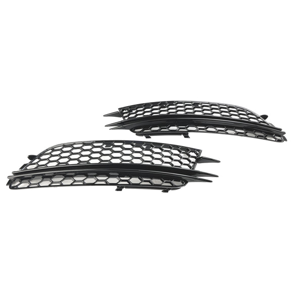 Audi 2012-2015 A6 C7 2 pezzi copertura fendinebbia anteriore lunetta griglia cromata nera