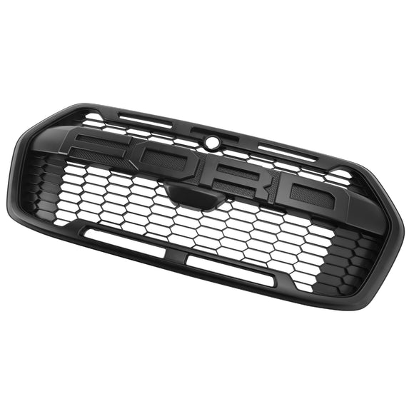 2019-2025 Ford Transit MK8 Raptor Style Grille Gloss Black Front Bumper Replacement Grill