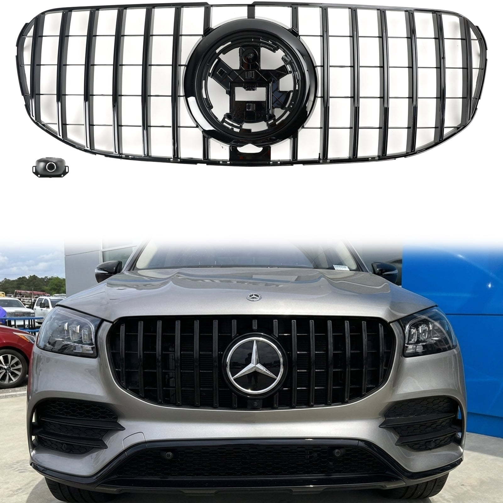 Mercedes Benz GLS-Class X167 2020-2023 Front Bumper Grille Black