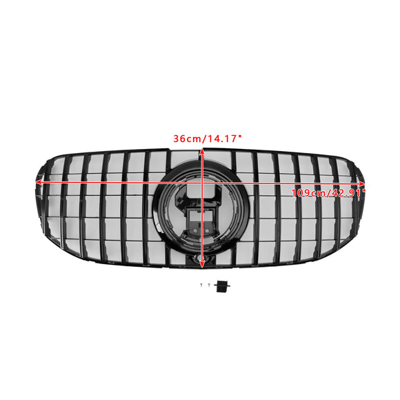 2020-2023 Mercedes Benz GLS Class X167 GTR Style Grill Front Bumper Glossy Black Replacement Grile