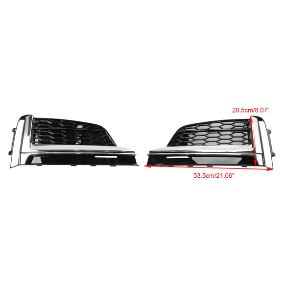 2018-2019 Audi A5 S-Line S5 Cabriolet/Coupe/Sportback 2 piezas parachoques delantero luz antiniebla cubierta de rejilla