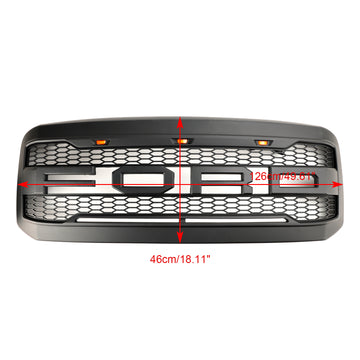 Paraurti anteriore Super Duty Ford F250 F350 2005-2007 con griglia LED Raptor Grill nera sostitutiva - 0