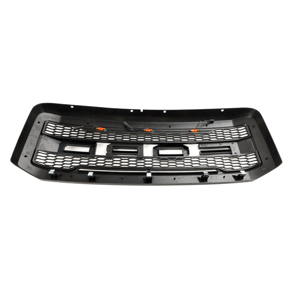 2005–2007 Ford F250 F350 Super Duty Frontstoßstange mit LED-Raptor-Grill, schwarzer Ersatzgrill