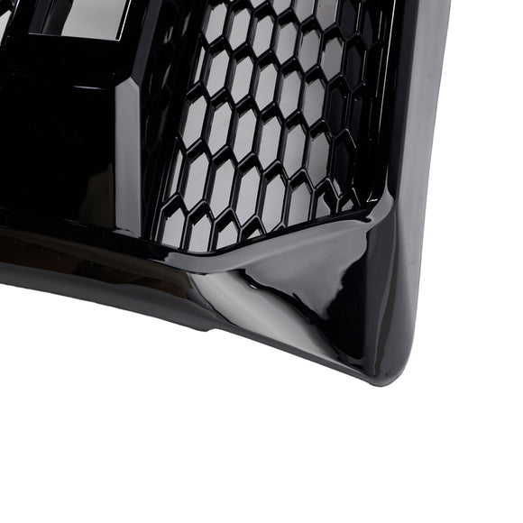 2009-2014 Ford F150 Raptor Style Grill Front Bumper Glossy Black Replacement Grille With LED