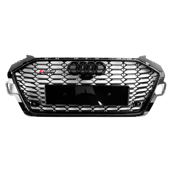 Audi A4 B9.5 A4 S-Line S4 2020–2023 RS4 Style Frontstoßstangengrill Ersatz Schwarzer Kühlergrill