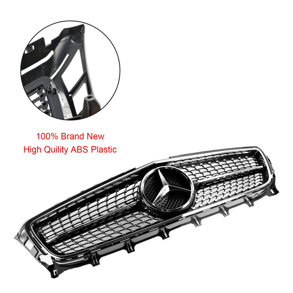 Mercedes Benz CLS W218 C218 X218 2011-2014 CLS250/350/400/500/550 Diamond / AMG Style Grille Front Bumper Black Grill