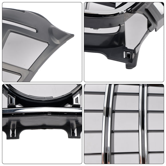 Griglia anteriore in stile GTR per Mercedes Benz Classe CLS W218 Griglia cromata paraurti superiore C218 X218 2011-2014 con emblema