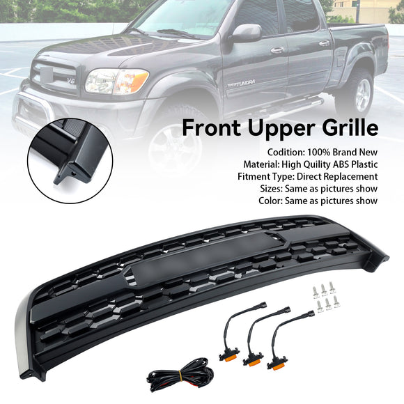 2003–2006 Toyota Tundra TRD PRO Style Ersatz-Frontstoßstangengrill, mattschwarzer Kühlergrill mit LED-Licht