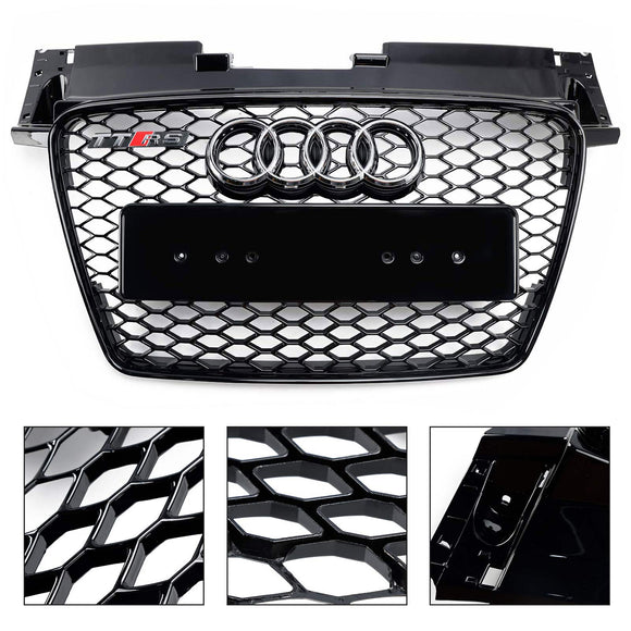 2006-2014 Audi TT /TTS J8 MK2 calandre avant en nid d'abeille RS noir brillant radiateur d'admission d'air calandre sport