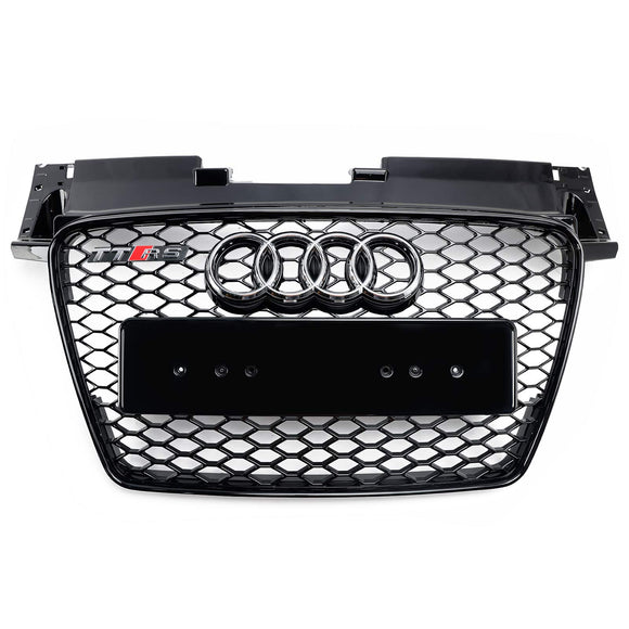 2006-2014 Audi TT /TTS J8 MK2 calandre avant en nid d'abeille RS noir brillant radiateur d'admission d'air calandre sport