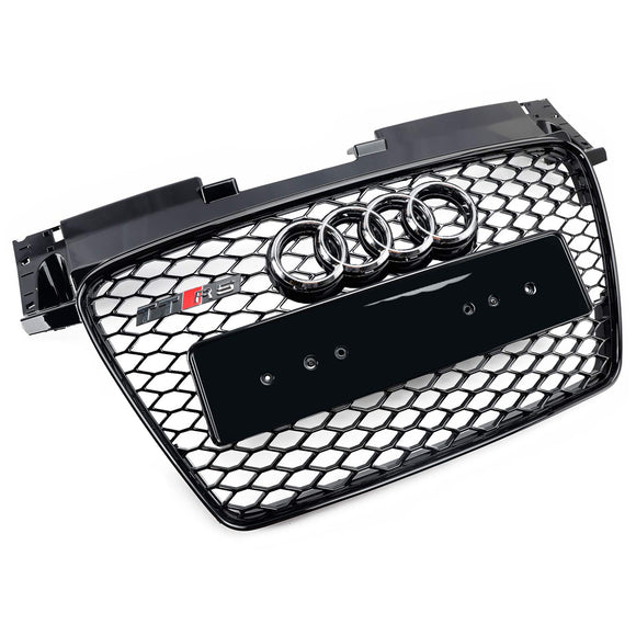 2006-2014 Audi TT /TTS J8 MK2 calandre avant en nid d'abeille RS noir brillant radiateur d'admission d'air calandre sport
