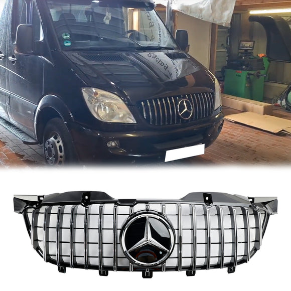 2006-2013 Mercedes Benz Sprinter W906 Pre-Facelift 1500 2500 3500 Front Bumper Grill AMG Style Grille