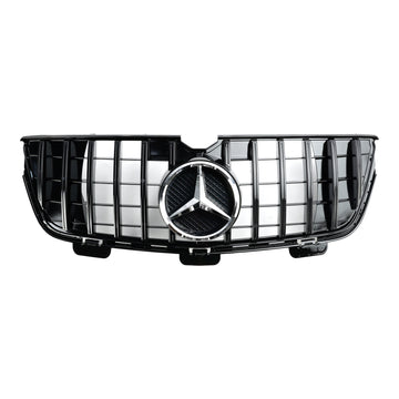 Acquistare nero 2009.06-2012 Mercedes-Benz Classe GL X164 GL350/GL450/GL500 Griglia paraurti anteriore cromata/griglia nera