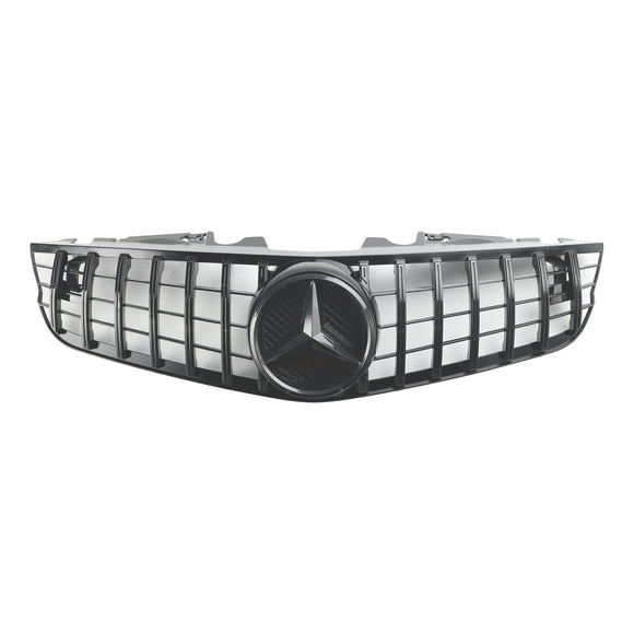 2009-2012 Mercedes Benz SL-Class R230 SL500 SL550 SL63 SL65 Front Bumper Upper Grill AMG Style Grille