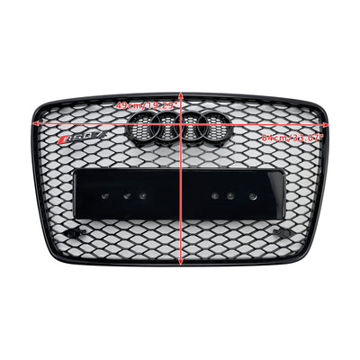 2005-2015 Audi Q7 SQ7 4L Parachoques delantero Radiador Ventilación Malla Parrilla Rejilla negra brillante - 0