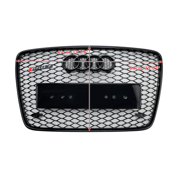 2005-2015 Audi Q7 SQ7 4L Grille d'aération de radiateur de pare-chocs avant Grille noire brillante