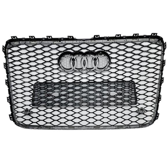 2005-2015 Audi Q7 /Q7 S Line /SQ7 a nido d'ape/stecca stile griglia di aspirazione aria radiatore griglia paraurti anteriore con anello emblema
