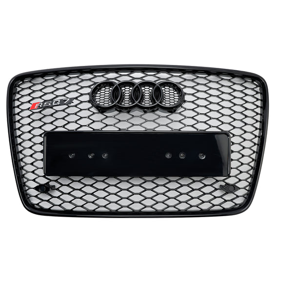 2005-2015 Audi Q7 SQ7 4L Grille d'aération de radiateur de pare-chocs avant Grille noire brillante