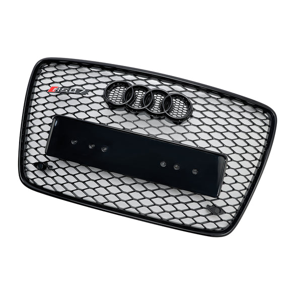 2005-2015 Audi Q7 SQ7 4L Grille d'aération de radiateur de pare-chocs avant Grille noire brillante