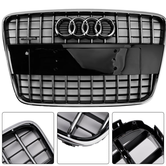 2005-2015 Audi Q7 /Q7 S Line /SQ7 a nido d'ape/stecca stile griglia di aspirazione aria radiatore griglia paraurti anteriore con anello emblema