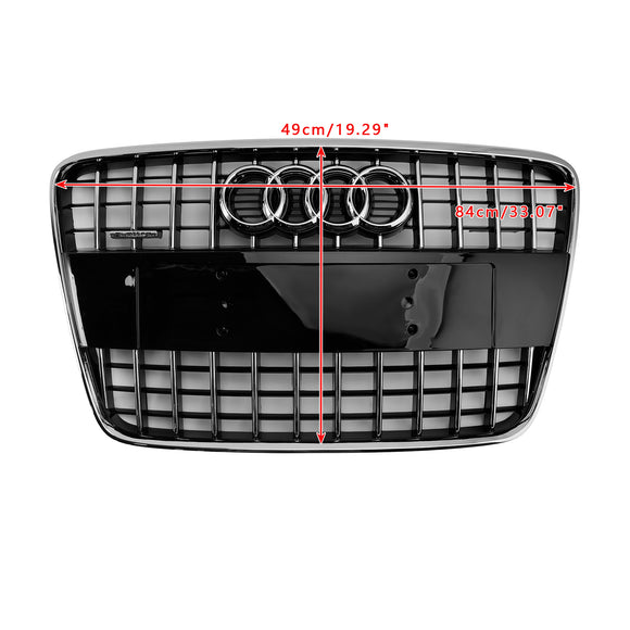 2005-2015 Audi Q7 /Q7 S Line /SQ7 a nido d'ape/stecca stile griglia di aspirazione aria radiatore griglia paraurti anteriore con anello emblema