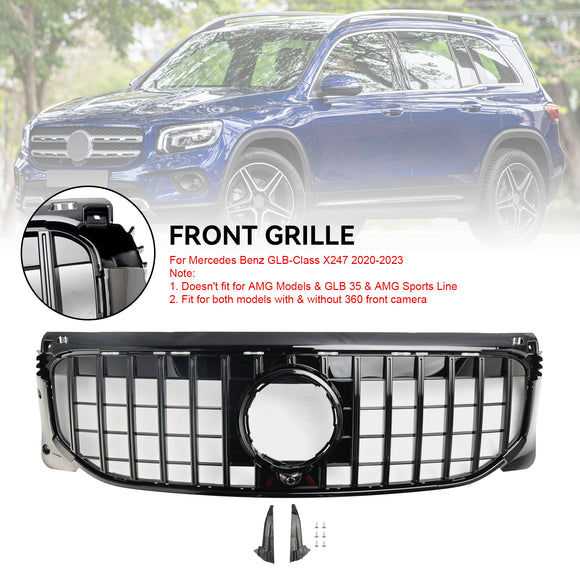 Mercedes Benz Classe GLB X247 GLB180/200/220/250 2020-2023 Griglia paraurti anteriore Griglia stile AMG nera/diamantata