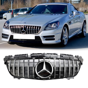 Mercedes Benz SLK-Class R172 SLK200/250/350/SLK55 AMG 2011-2016 Griglia paraurti anteriore Griglia cromata stile GT