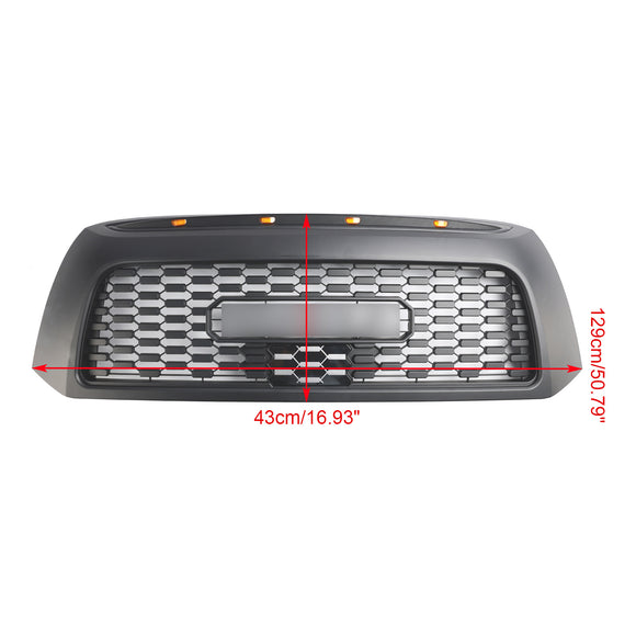 2006–2009 Toyota Tundra TRD PRO Grill Mattschwarz Ersatz-Frontgrill mit LED-Licht & Brief