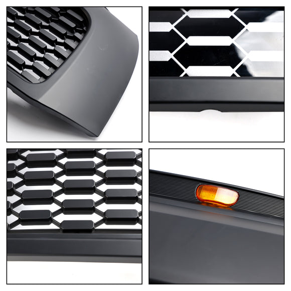 2006–2009 Toyota Tundra TRD PRO Grill Mattschwarz Ersatz-Frontgrill mit LED-Licht & Brief