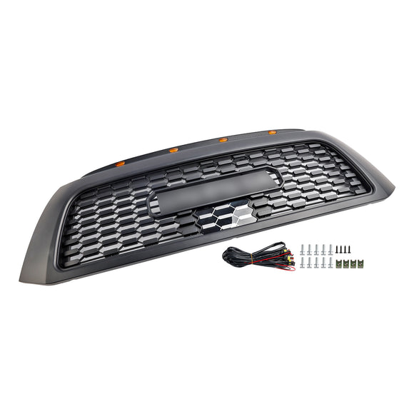 Griglia anteriore sostitutiva nera opaca con luce LED per Toyota Tundra TRD PRO 2006-2009 & Lettera