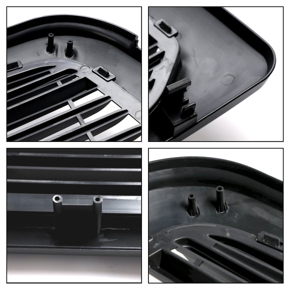 Griglia Big Horn nera opaca Dodge Ram 1500 2009-2012 con griglia sostitutiva per paraurti anteriore con luce a LED