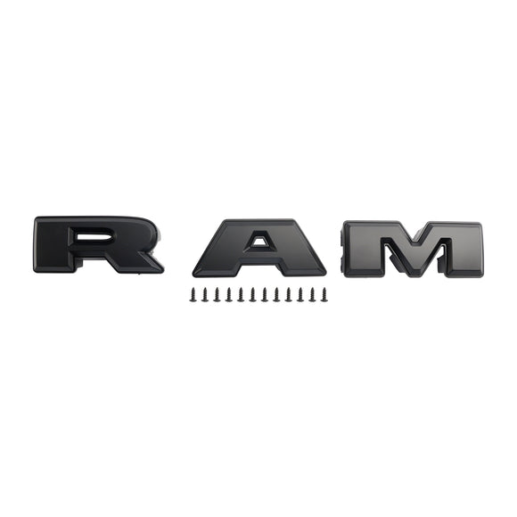 Griglia Big Horn nera opaca Dodge Ram 1500 2009-2012 con griglia sostitutiva per paraurti anteriore con luce a LED