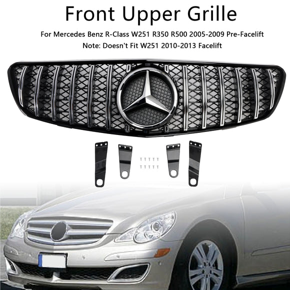 2005–2010 Mercedes Benz R-Klasse W251 GT Style Grill Frontstoßstange Chrom Ersatzgrill