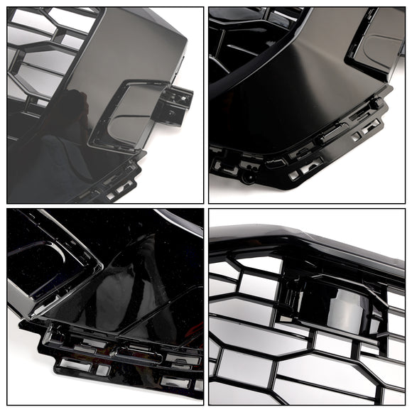 Audi Q8 SQ8 2019-2023 RSQ8 Style Grille avant en nid d'abeille Grille noire brillante