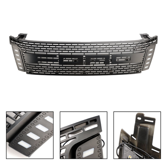 Style rapace | Ford Ranger T6 PX1 | Noir mat | 2012 2013 2014 2015 | Grille de radiateur d'admission d'air avant avec lumière LED