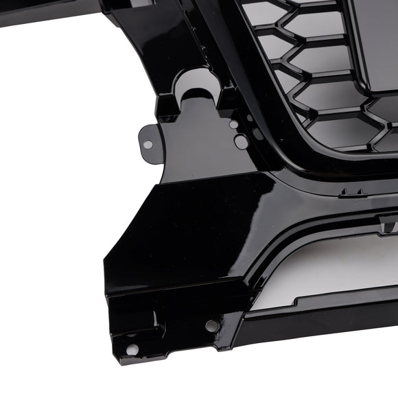 2009-2012 Audi Q5/Q5 Sline Noir RSQ5 Grille de style nid d'abeille Grille de remplacement de pare-chocs avant avec emblème d'anneau