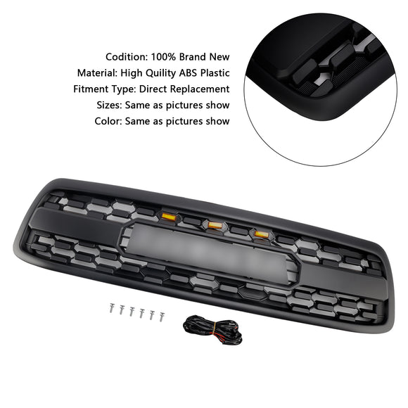 2000-2002 Toyota Tundra Griglia anteriore Nero opaco Griglia paraurti anteriore Stile TRD PRO con LED
