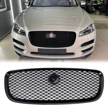 2016-2020 Jaguar F-PACE X761 Gloss Black Grille Front Bumper Replacement Mesh Grill