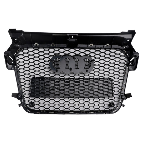 2010-2015 Audi A1 /A1 Sline RS Style Grille Gloss Black Front Bumper Honeycomb Mesh Sport Grill