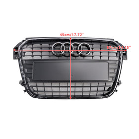 Parrilla de listones de malla cromada de repuesto para parachoques delantero de Audi A1/A1 S-Line 2010-2015 - 0