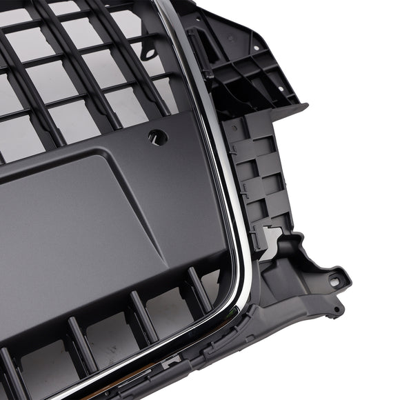 Audi Q3 2011-2015 Grille de remplacement de pare-chocs avant de calandre chromée grise