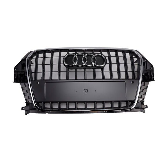 Audi Q3 2011-2015 Grille de remplacement de pare-chocs avant de calandre chromée grise