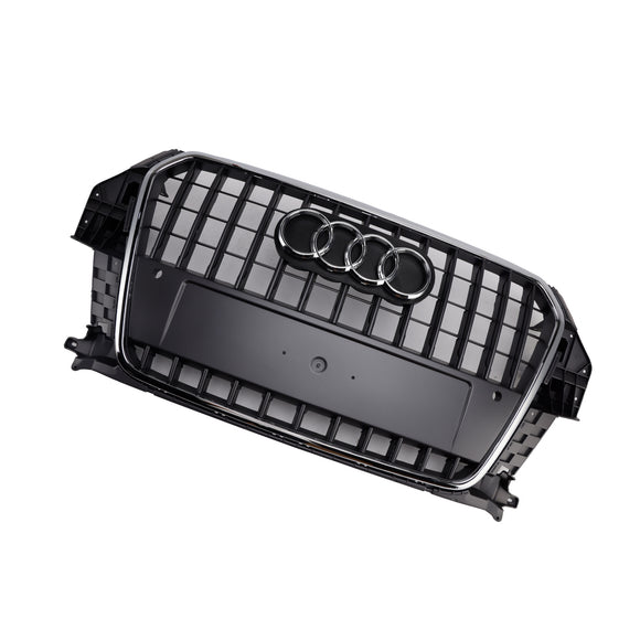 Audi Q3 2011-2015 Grille de remplacement de pare-chocs avant de calandre chromée grise