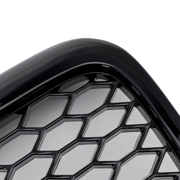 2004-2008 Audi A6 C6 Grille en nid d'abeille Pare-chocs avant Style RS Grille noire avec emblème en anneau
