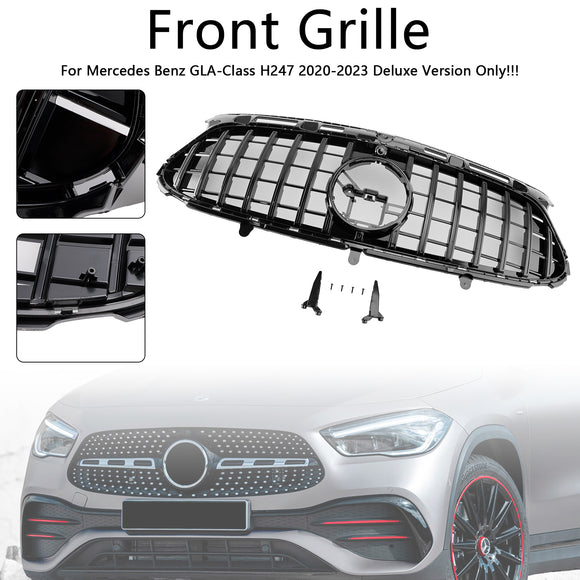 Mercedes Benz GLA AMG Line 2020-2023 Griglia anteriore nera lucida GTR Style Paraurti superiore Griglia Panamericana