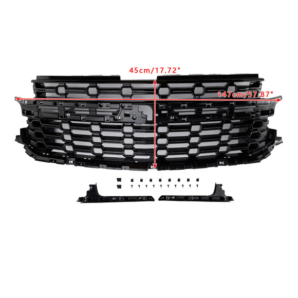 Front Grill For Chevrolet Tahoe / Suburban 2021-2024 Z71-Look Black Air Intake Radiator Bumper Grille