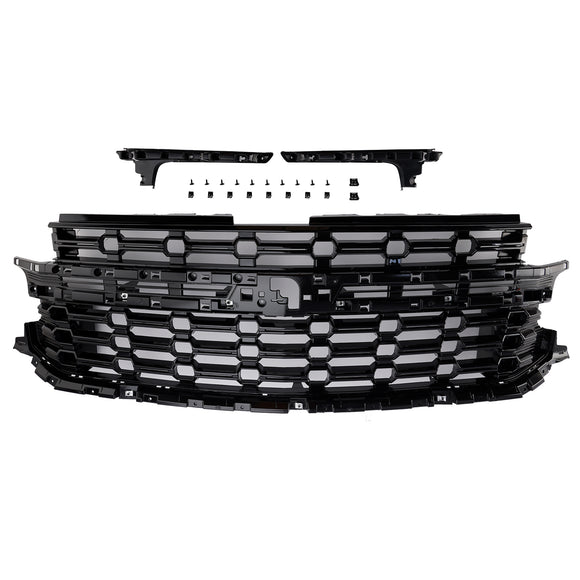 Front Grill For Chevrolet Tahoe / Suburban 2021-2024 Z71-Look Black Air Intake Radiator Bumper Grille