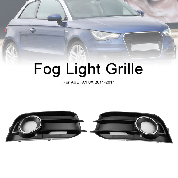 Audi A1 8X 2010-2014 Griglia fendinebbia paraurti anteriore a nido d'ape nera Griglia di copertura inferiore 8X0807681A 8X0807682A
