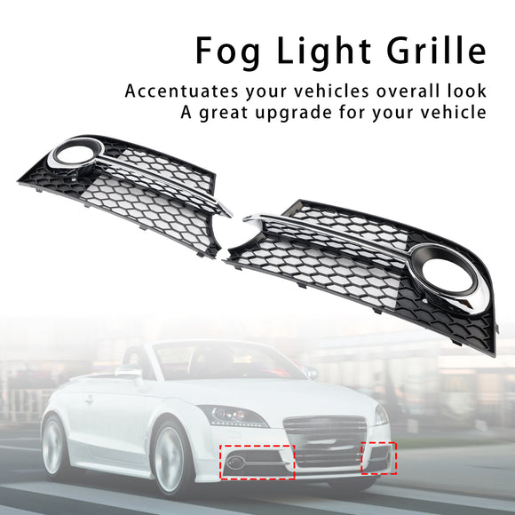 2011-2014 Audi TT MK2 S-Line/TTS nid d'abeille pare-chocs avant antibrouillard calandre inférieure noire couvercle de calandre